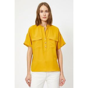 Koton Women's Blonde Button Detail Blouse vyobraziť