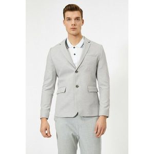 Koton Men's Grey Patterned Jacket vyobraziť