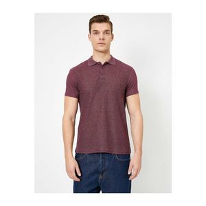 Koton Men's Burgundy Polo Neck T-Shirt vyobraziť