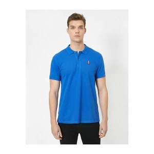 Koton Men's Blue Polo Neck Short Sleeves vyobraziť