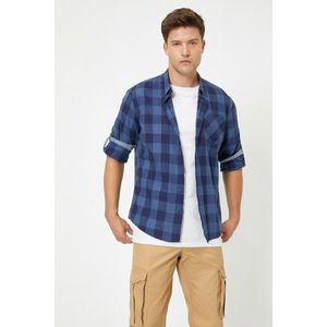 Koton Men's Long Sleeved Checkered Shirt vyobraziť