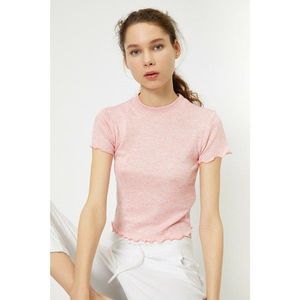 Koton Women's Pink Bike Collar T-Shirt vyobraziť