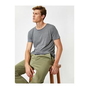 Koton Men's Bike Collar Short Sleeve T-Shirt vyobraziť