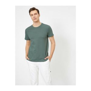 Koton Men's Green Bike Collar T-Shirt vyobraziť