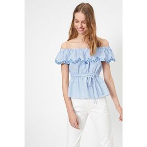 Koton Women's Blue Striped Blouse vyobraziť