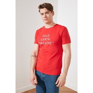 Trendyol Red Men Slim Fit Bike Collar Short Sleeve T-Shirt vyobraziť