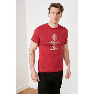 Trendyol Burgundy Men's T-Shirt vyobraziť