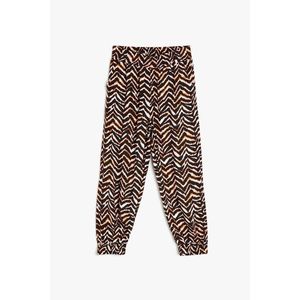 Koton Black Patterned Girl's Trousers vyobraziť