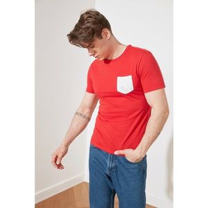 Trendyol Red Men Slim Fit Bike Collar Short Sleeve Pocket T-Shirt vyobraziť