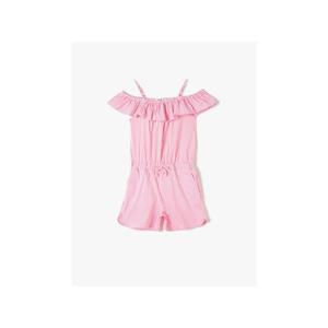 Koton Pink Striped Girls' Jumpsuit vyobraziť