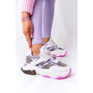 Sport Shoes On A Chunky Sole GOE HH2N4038 White-Violet vyobraziť