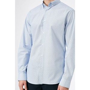 Koton Men's White Patterned Shirt vyobraziť