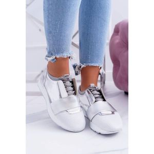 Lu Boo Women's Silver Sports Shoes Madoni vyobraziť