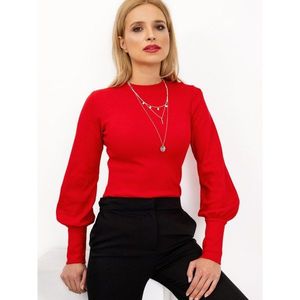 Red blouse made of RUE PARIS cotton vyobraziť