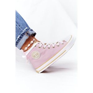 Women's High Sneakers Big Star HH274447 Pink vyobraziť