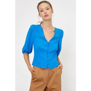 Koton Women's Blue Button Detailed Shirt vyobraziť