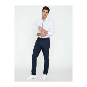 Koton Men's Navy Blue Slim Fit Trousers vyobraziť