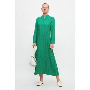 Trendyol Green Floral Detailed Viscose Dress vyobraziť