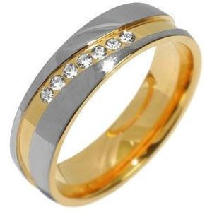 Silvego Snubný oceľový prsteň pre ženy Mariage RRC2050-Z 50 mm vyobraziť