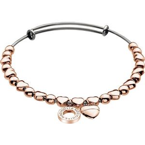 Hot Diamonds Oceľový náramok Emozioni Rose Gold Plate Heart DC095 vyobraziť