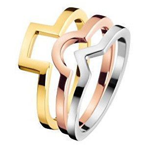 Calvin Klein Tricolor prsteň 3 v 1 Wonder KJ4VDR3001 52 mm vyobraziť