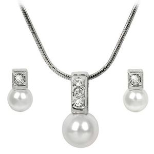 Troli bronzová sada náhrdelníkov a náušníc Pearl Caorle White ECAOR06RG White + CCAOR08RG White vyobraziť