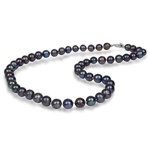 JwL Luxury Pearls Náhrdelník s pravými kovovo modrými perlami JL0265 vyobraziť
