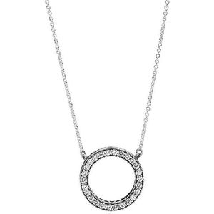 Pandora Strieborný náhrdelník s krištáľovým príveskom 590514CZ-45 vyobraziť