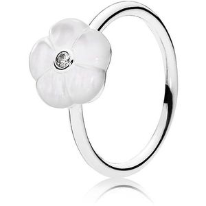 Pandora Romantický prsteň s belostným kvetom 190999MOP 52 mm vyobraziť