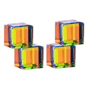 Preciosa Strieborné náušnice s kryštálmi Crystal Cubes 6063 41 vyobraziť
