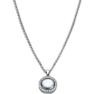 Lotus Style Oceľový náhrdelník s kryštálmi LS1775-1 / 1 vyobraziť