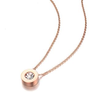 Troli Ružovo pozlátený náhrdelník s trblietavým príveskom KNSC-154 rose gold vyobraziť