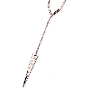 Oliver Weber Ružovo pozlátený oceľový náhrdelník Arrow 11773RG vyobraziť