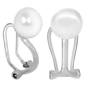 JwL Luxury Pearls Strieborné náušnice klipsy s pravou perlou JL0398 vyobraziť