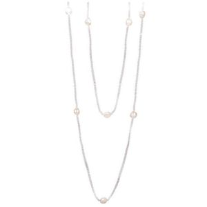JwL Luxury Pearls Dlhý náhrdelník z bielych pravých perál JL0427 vyobraziť