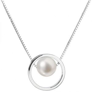 Evolution Group Strieborný náhrdelník s pravou perlou Pavona 22025.1 (retiazka, prívesok) vyobraziť