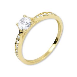 Brilio Zlatý prsteň s kryštálmi 229 001 00753 50 mm vyobraziť