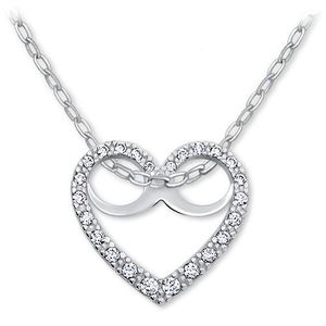Brilio Romantický náhrdelník Srdce s kryštálmi 279 001 00089 07 (retiazka, prívesok) vyobraziť