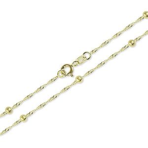 Brilio Zlatý náhrdelník Lambáda s guličkami 42 cm 273 115 00006 vyobraziť