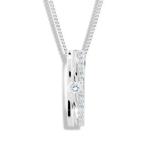 Modesi Trblietavý náhrdelník so zirkónmi M46022 (retiazka, prívesok) vyobraziť