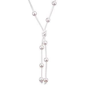 JwL Luxury Pearls Dlhý kožený náhrdelník 3v1 s pravými perlami JL0497 vyobraziť