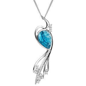 Preciosa Elegantný náhrdelník Ines Matrix modrý 6109 29 (retiazka, prívesok) vyobraziť