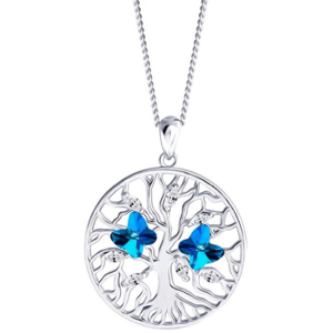 Preciosa Strieborný náhrdelník s kryštálmi Tree of Life 6072 46 (retiazka, prívesok) vyobraziť
