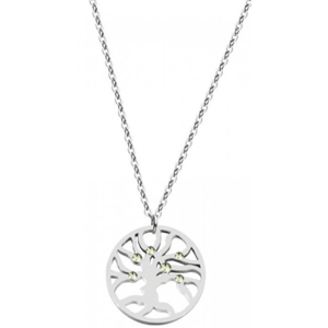 Preciosa Oceľový náhrdelník s kryštálmi Olive 7335 53 vyobraziť