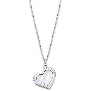 Lotus Style Oceľový náhrdelník s perleťovým srdcom LS2024-1 / 1 vyobraziť