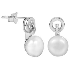 JwL Luxury Pearls Náušnice s bielou pravou perlou JL0503 vyobraziť