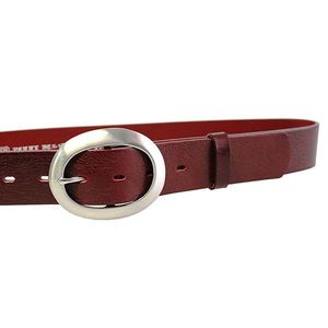 Penny Belts Dámsky kožený opasok 11895 Tmavo Červený 85 cm vyobraziť