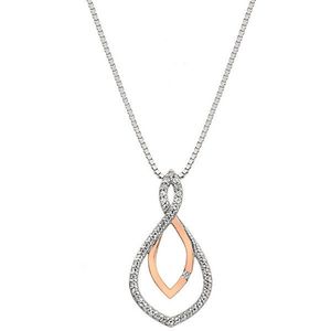 Hot Diamonds Strieborný náhrdelník s pravým diamantom Lily DP734 vyobraziť