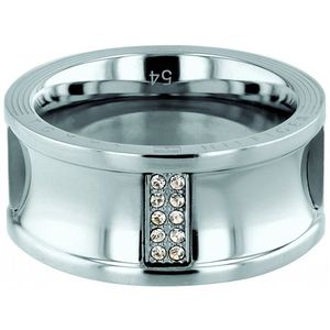 Tommy Hilfiger Luxusné oceľový prsteň s kryštálmi TH2780034 58 mm vyobraziť