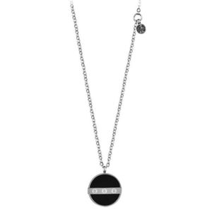 Troli Oceľový náhrdelník s čiernym príveskom vyobraziť